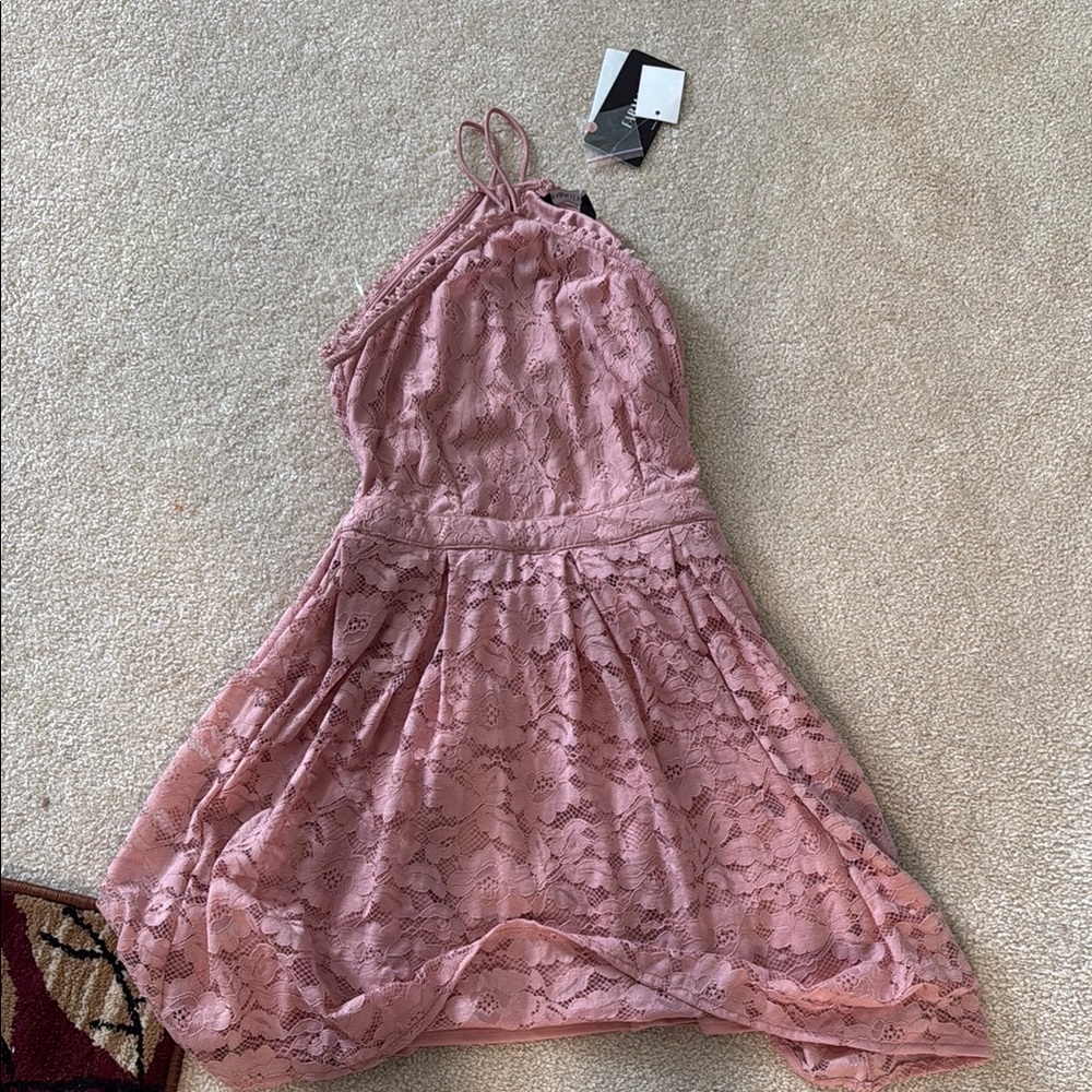 Pink Lace Kids Dress
